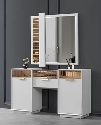 Image de Ensemble complet pour chambre à coucher comprenant un lit, deux tables de chevet et des rangements
