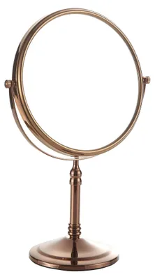 Productafbeelding van Elzusha - Make-up Spiegel 8 Inch - Dubbelzijdig 1x/3x Vergroting - 360° Draaibaar - Roségoud