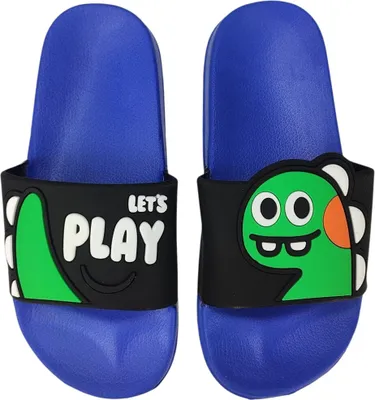 Produktbild von Badelatschen Kinder Badeschuhe Pantoletten Sport Slippers Dino Schwarz Gr.31