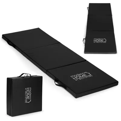 Produktbild von Schwarze Gymnastikmatratze für Fitnessübungen, 182x60cm