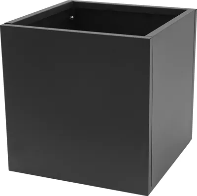 Image de Jardinière carrée Noir Cube Boîte Intérieur Extérieur Planteur pour extérieur