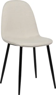 Produktbild von TPFLiving Esszimmerstuhl Naples Stoff Gestell Metall schwarz creme