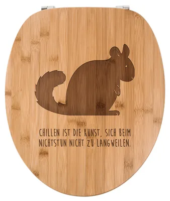 Produktbild von Mr. & Mrs. Panda WC Brille Chinchilla - Transparent - Geschenk, Nagetiere, Holz Klodeckel, Nagetier, WC-Brille, Toilettenbrille, Chinchillas, Brevicaudata, Sitz
