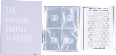 Produktbild von A5 Spar-Ordner, 100 Umschläge & 25 Blätter transparent, wiederverwendbar für Budgetplanung in Violett