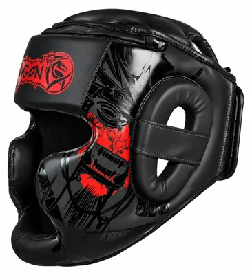 Obrázek produktu pro Dragon 11747-P Yakuza, černá hlavaška pro kickbox, bojová umění, MMA trénink. Kvalitní umělá kůže, ochrana hlavy pro sparing, box, Muay Thai, karate a taekwondo. Profesionální (XL)
