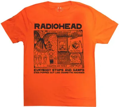 Immagine prodotto di Radiohead | Maglietta ufficiale della band | Gawps, X-Large, Arancione
