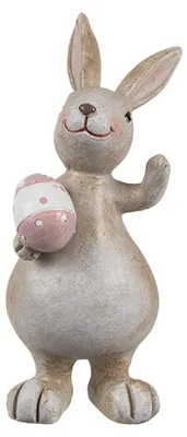 Produktbild von Clayre & Eef Dekorationsfigur Kaninchen 5x4x11 cm Beige Kunststoff
