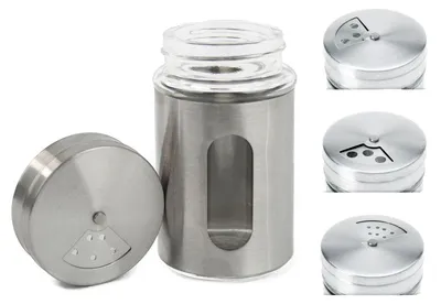 Image de BURI Verre à épices Salière Poivrière Boîte à épices Récipient à épices Saupoudreur