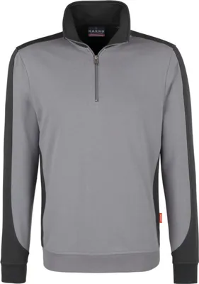 Produktbild von HAKRO Zip-Sweatshirt Contrast Performance #476 Gr. XL titan