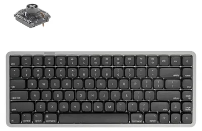 Produktbild von Akko Air 01 Low Profile kabellose mechanische Tastatur mit RGB Ink Black - QWERTY US - Kailh Dirft Switch