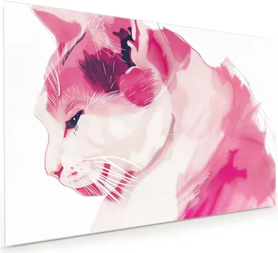 Produktbild von Küchenrückwand Spritzschutz Glas mit Motiv Katzenportrait 40 x 40 cm