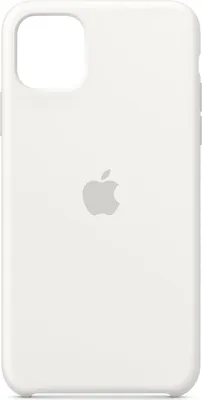 A white iPhone case with the Apple logo in the center.