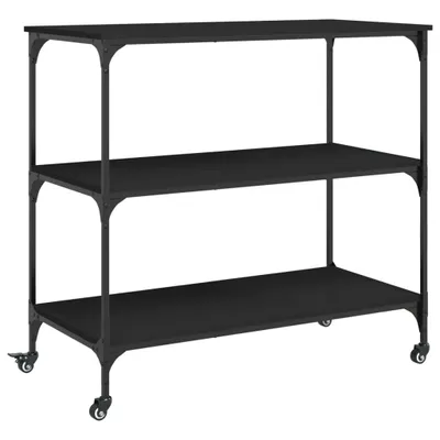Obrázek produktu pro vidaXL Kuchyňský vozík černý 102x50x95 cm materiál na bázi dřeva