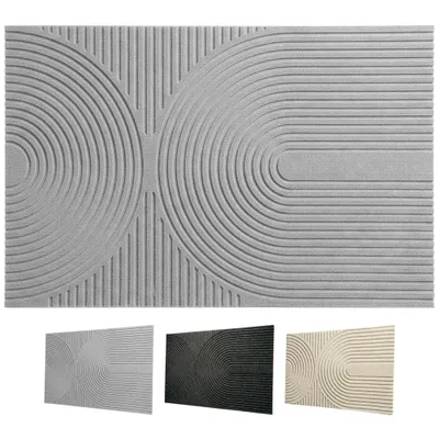Produktbild von Floordirekt Schmutzfangmatte Circa, waschbare Fußmatte für Innen & Außen, rutschfeste Türmatte flach, wetterfest - Graue Wellen, 70x120 cm