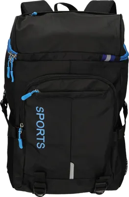 Produktbild von BETZ Rucksack SPORTS II Reisen Wandern Camping Freizeit Volumen 24 Liter  Farbe: schwarz / RV blau