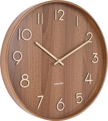Produktbild von Karlsson - Wanduhr Pure - Dunkel - Ø60cm
