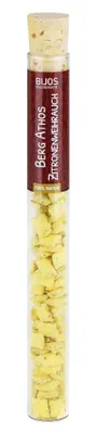 Produktbild von Berg Athos Zitronenweihrauch, erfrischendes Räucherwerk, 35 ml Glasröhre
