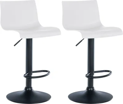 Produktbild von 2er Set Barhocker Branford Kunststoff weiß