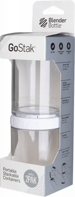Produktbild von BlenderBottle GoStak, Behälter, Rund, Transparent, Weiß, 5,71 cm, 2 Stück(e)