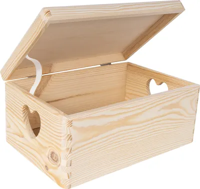 Image de Creative Deco Boite de Rangement en Bois Naturel 30 x 20 x 14 cm (+/-1cm)