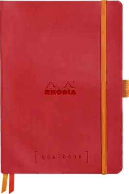 Produktbild von Rhodia Goalbook A5 120 Bl elfenbein 90g, Dot/punktkariert Mohnrot 117753C