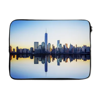 Produktbild von MuchoWow® Laptop Hülle 14 ZollSkyline - New York - Wasser Laptoptasche - Laptoptasche - Stoßsicher - Schutzhaube