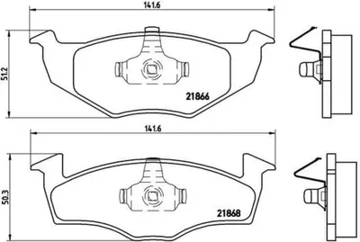 Produktbild von Brembo Bremsbelagsatz, Scheibenbremse Vorderachse P 85 025