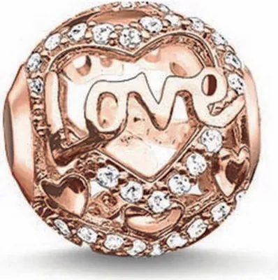 Produktbild von Thomas Sabo Damen Bead 925 Silber Rosegold Heart of love K0176-416-14