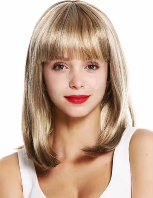Produktbild von WIG ME UP Perücke schulterlang glatt Pony Blond gesträhnt VK-39-CHOCOBLOND