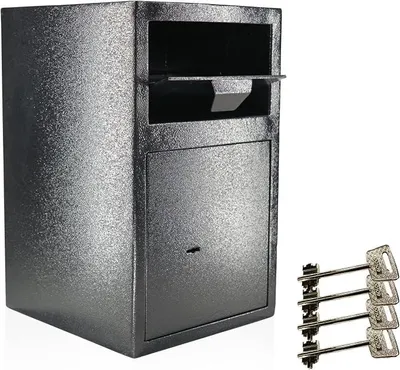 Produktbild von Einwurftresor mit Einwurfklappe | Schlüsseltresor | Tresor mit 4 x Schlüsseln | Briefkastensafe