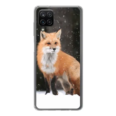 Produktbild von MuchoWow® Handyhülle Schutzhülle Hülle für Samsung Galaxy A12 Fuchs - Schnee - Winter Silikon Softcase Handy Hülle - Bild
