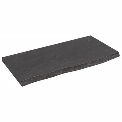 Immagine prodotto di vidaXL Mensola a muro marrone scuro 60x30x2 cm in legno massiccio trattato con rovere