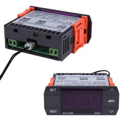 Zdjęcie produktu dla STC-3000 220V dotykowy cyfrowy regulator temperatury termostat z czujnikiem (30A)