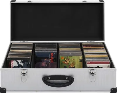 Produktbild von Möbel CD-Koffer für 80 CDs Aluminium ABS Silbern - Werkzeugkoffer 91854