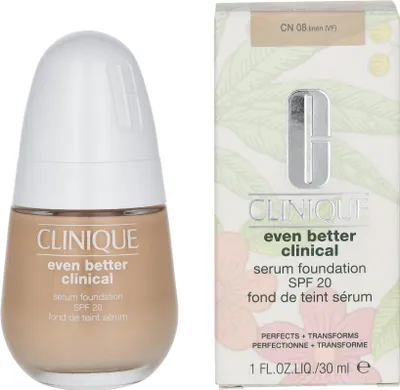Produktbild von Clinique Even Better Clinical Serum Foundation SPF20, Pumpenflasche, Flüssigkeit, Mischhaut, ölige Haut, Linen, Matte, 30 ml