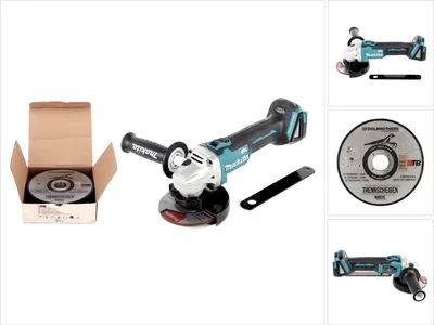 Produktbild von Makita DGA 506 Z Akku Winkelschleifer 18 V 125 mm Brushless Solo + Toolbrothers MANTIS Trennscheiben- Set - ohne Akku, ohne Ladegerät