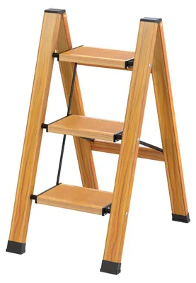 Productafbeelding van Vouwladder, trapladder, 3 treden, inklapbaar, aluminium