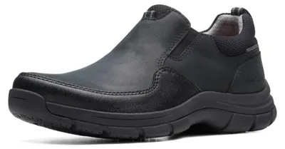Zdjęcie produktu dla Clarks - Męskie buty Walpath Step, kolor: czarna skóra, rozmiar: 48 EU
