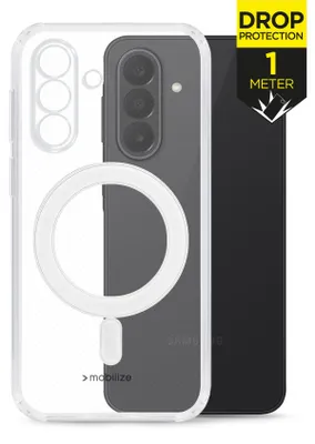Produktbild von Mobilize Schutzhülle für Samsung Galaxy A27, transparent, mit MagSafe-Funktion, stoßfest, Hartschale