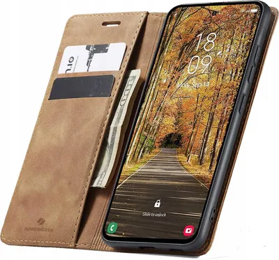Immagine prodotto di SPACECASE Custodia flip a portafoglio per Galaxy S25 Edge Marrone