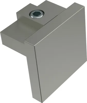 Produktbild von Interdeco Endstücke / Zierabschlüsse für Gardinenstangen mit 20 x 20 mm Satin-Silber, Typ Sono (Kappe), Pack. 2 Stück