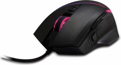 Produktbild von Inter-Tech GT-100 RGB, rechts, Optisch, USB Typ-A, 6400 DPI, Schwarz