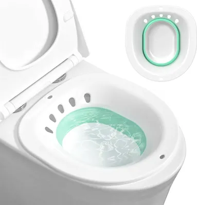Produktbild von Bidet Einsatz, Faltbares Sitzbad für die Toilette, Tragbares Sitzbadewanne für Hämorrhoidenbehandlung, Wochenbettpflege, Schwangere
