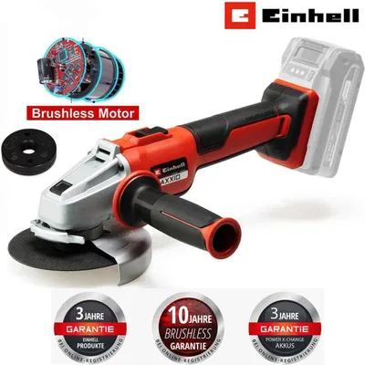 A collage showing a power tool, its components, and warranty badges.