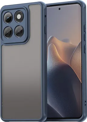 Immagine prodotto di Custodia per Motorola Edge 2025, retro traslucido opaco con protezione della fotocamera, custodia protettiva antiurto Blu
