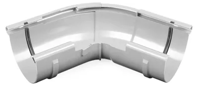 Produktbild von BRYZA verstellbare Außen-Rinnenwinkel 120°-145° Kunststoff Ø 75 mm, Weiß RAL 9010