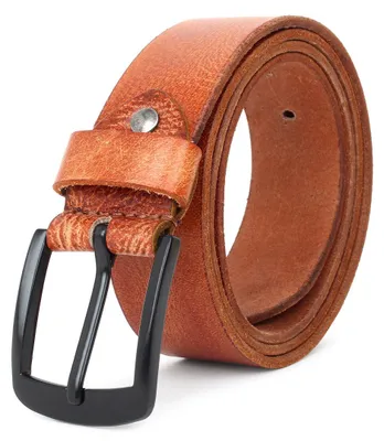 Produktbild von Echt Leder Gürtel 4cm Herren Damen Ledergürtel für Jeans, Anzug Schwarz Kürzbar