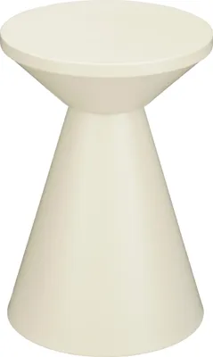 Produktbild von Mica Decorations Jim Beistelltisch - H45 x Ø31 cm - Eisen - Cremeweiß