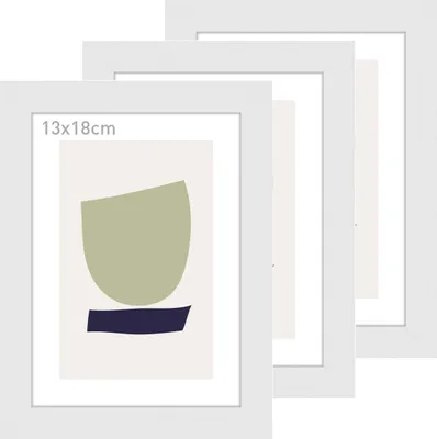 Produktbild von accent by nielsen Holz Bilderrahmen Velino, Weiß, 13 x 18 cm (3er Set)
