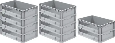 Produktbild von SparSet 10x Eurobox NextGen Insight | HxBxT 17x40x60cm | 34 Liter | Seite offen | Eurobehälter, Transportbox, Transportbehälter, Stapelbehälter